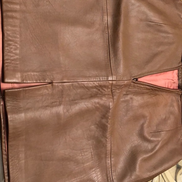 Lamb leather skirt - Picture 3 of 8